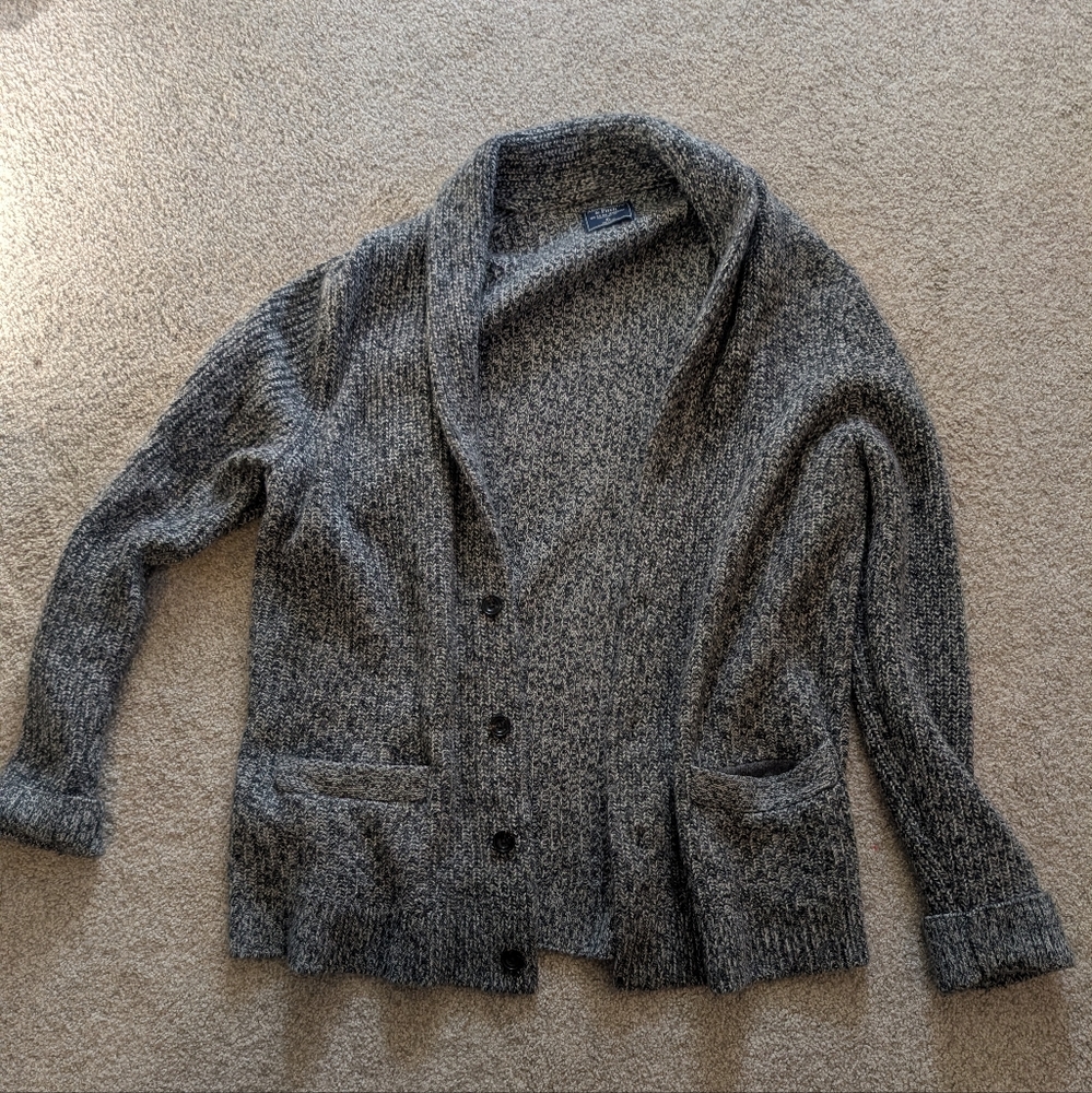 Abercrombie & Fitch Gray Cardigan Sweater (XL)
